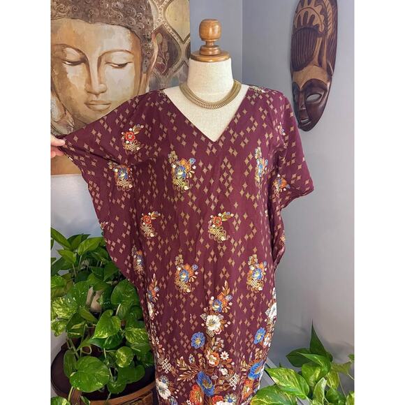 Vintage Boho Floral Kaftan Dress - Picture 4 of 8